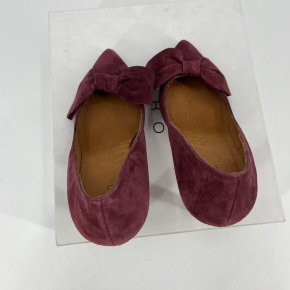 IRO Escaknot Pumps Shoes Purple Suede Bow Pointed Toe High Heel US 7, EU 38 NEW - Picture 5 of 6